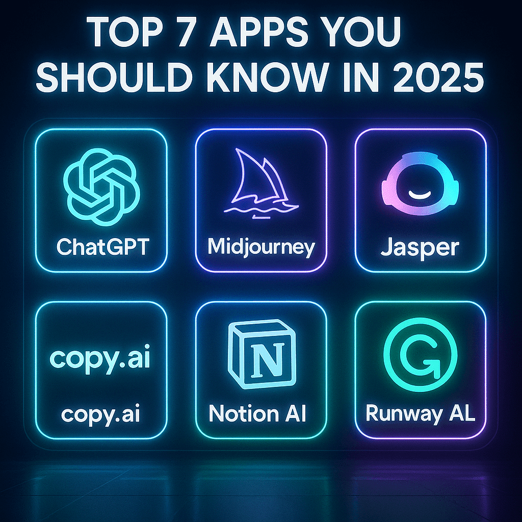 أهم 7 تطبيقات يجب أن تعرفها في 2025