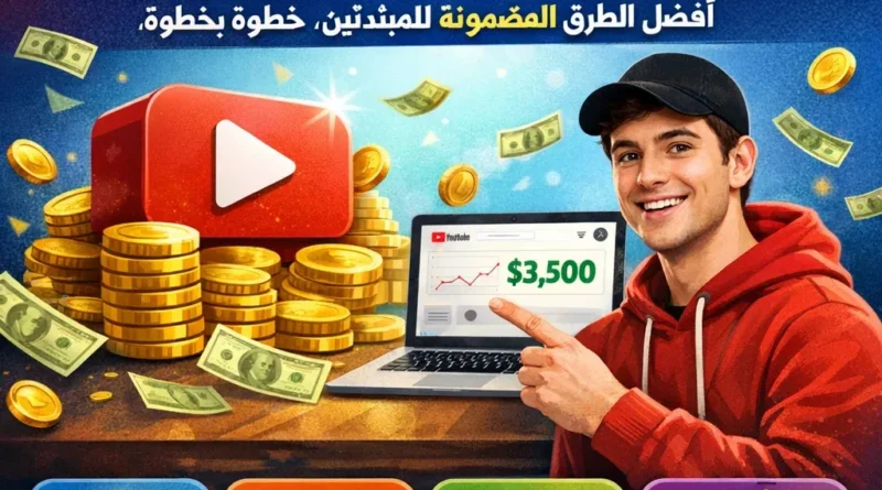 الربح من يوتيوب في 2026: أفضل الطرق المضمونة للمبتدئين خطوة بخطوة