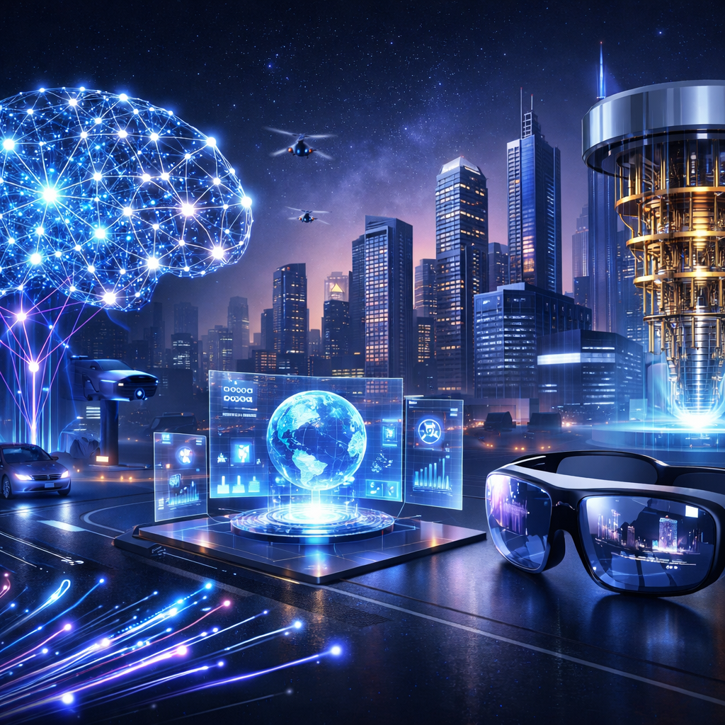 أفضل اتجاهات التكنولوجيا في 2026 مثل الذكاء الاصطناعي، المدن الذكية، الواقع المعزز، والحوسبة الكمية وتأثيرها على العالم الرقمي