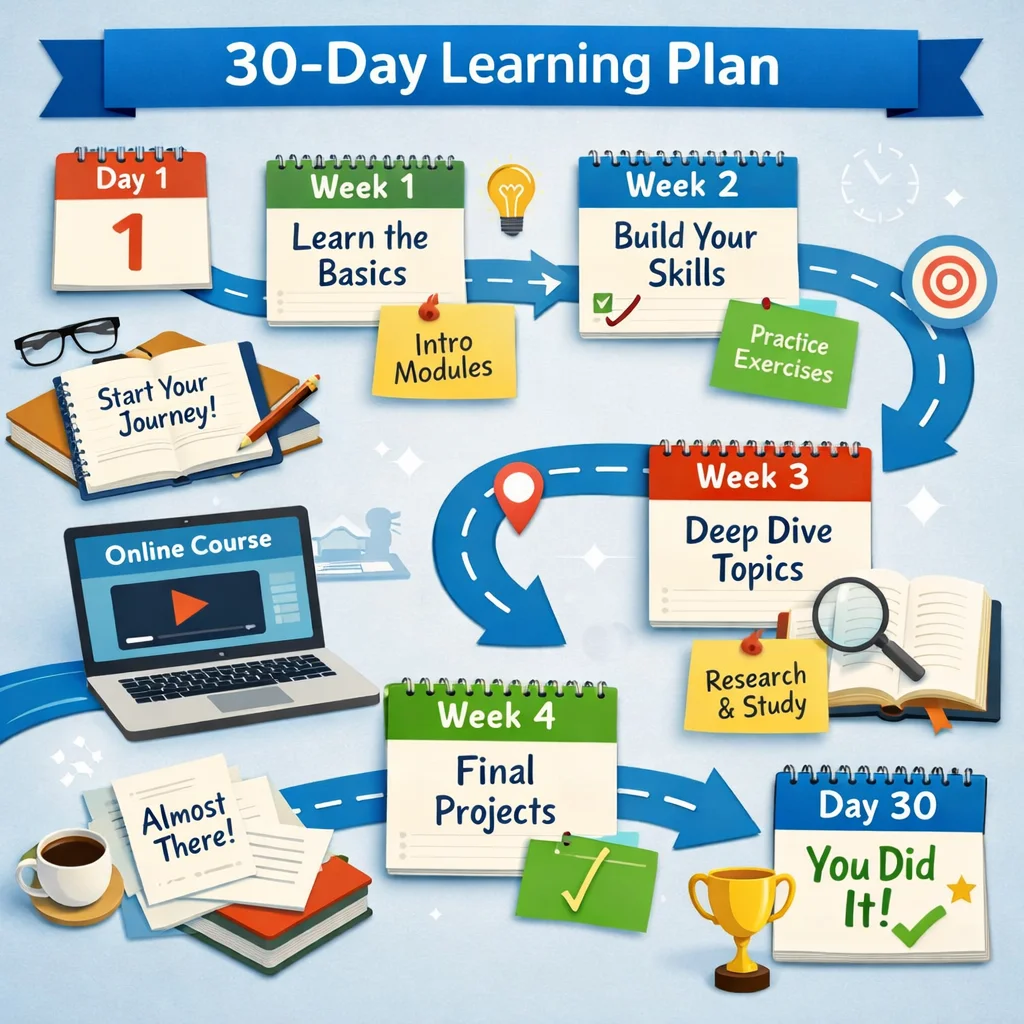 كيف تتعلم أي مهارة أونلاين في 30 يوم