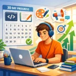 تعلم مهارة أونلاين في 30 يوم – خطة عملية للمبتدئين لتطوير المهارات الرقمية والعمل عبر الإنترنت