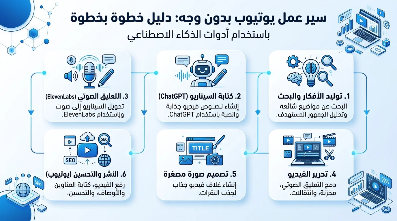 خطوات إنشاء فيديو Faceless YouTube باستخدام الذكاء الاصطناعي
