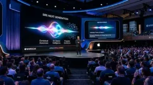 Siri AI الجديد خلال إعلان Apple عن أحدث تقنيات الذكاء الاصطناعي.