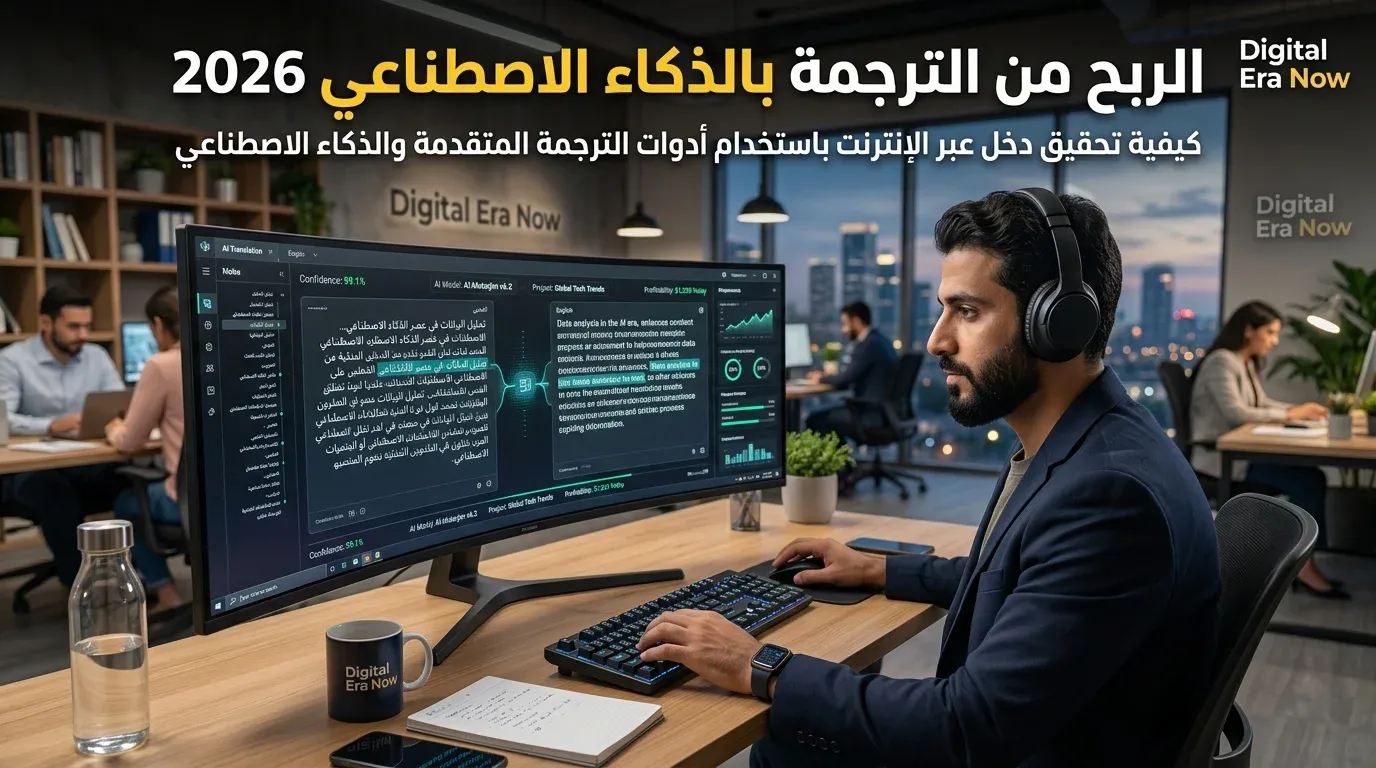 الربح من الترجمة بالذكاء الاصطناعي في 2026 باستخدام أدوات الترجمة الحديثة