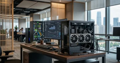 NVIDIA RTX PRO 5500 داخل محطة عمل احترافية في شركة تقنية صينية